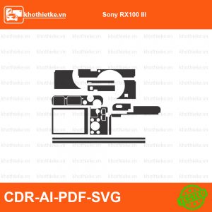 Sony RX100 Mark VII File thiết kế Skin máy ảnh & Lens, Template Vector chuẩn cắt decal | KhoThiếtKế.vn