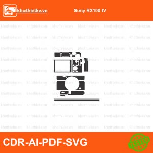 Sony RX100 VI File thiết kế Skin máy ảnh & Lens, Template Vector chuẩn cắt decal | KhoThiếtKế.vn