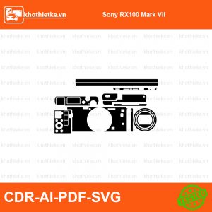 Sony Vlog ZV1 File thiết kế Skin máy ảnh & Lens, Template Vector chuẩn cắt decal | KhoThiếtKế.vn
