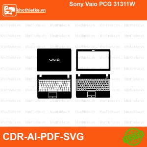 Sony Vaio PCG 31311W File thiết kế Skin, Template Vector chuẩn cắt decal | KhoThiếtKế.vn