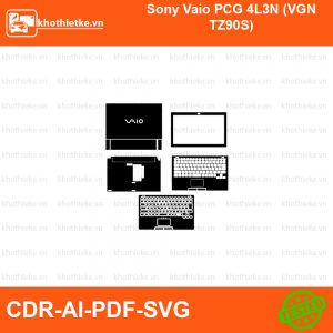 Sony Vaio PCG 4L3N (VGN TZ90S) File thiết kế Skin, Template Vector chuẩn cắt decal | KhoThiếtKế.vn