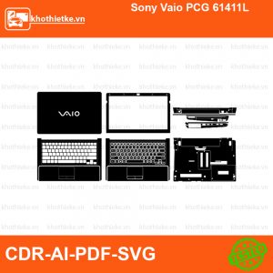 Sony Vaio PCG 61411L File thiết kế Skin, Template Vector chuẩn cắt decal | KhoThiếtKế.vn