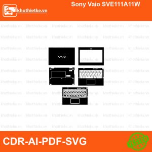 Sony Vaio SVE111A11W File thiết kế Skin, Template Vector chuẩn cắt decal | KhoThiếtKế.vn
