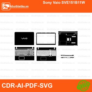 Sony Vaio SVE151B11W File thiết kế Skin, Template Vector chuẩn cắt decal | KhoThiếtKế.vn