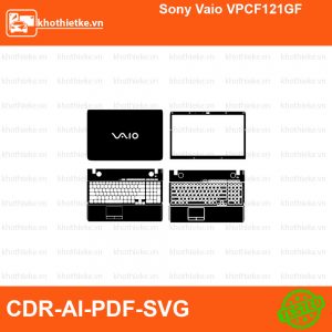 Sony Vaio VPCF121GF File thiết kế Skin, Template Vector chuẩn cắt decal | KhoThiếtKế.vn