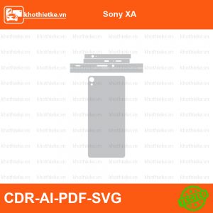 Sony XA File thiết kế Skin, Template Vector chuẩn cắt decal | KhoThiếtKế.vn
