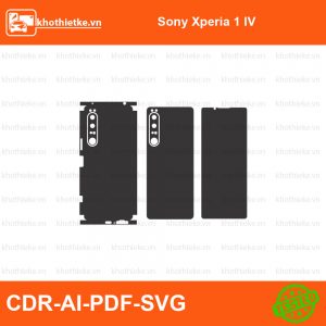 Sony Xperia 1 IV File thiết kế Skin, Template Vector chuẩn cắt decal | KhoThiếtKế.vn