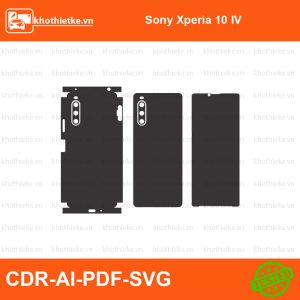 Sony Xperia 10 IV File thiết kế Skin, Template Vector chuẩn cắt decal | KhoThiếtKế.vn