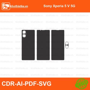 Sony Xperia 5 V 5G File thiết kế Skin, Template Vector chuẩn cắt decal | KhoThiếtKế.vn