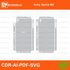 Sony Xperia M4 File thiết kế Skin, Template Vector chuẩn cắt decal | KhoThiếtKế.vn