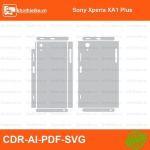 Sony Xperia XA1 Plus File thiết kế Skin, Template Vector chuẩn cắt decal | KhoThiếtKế.vn