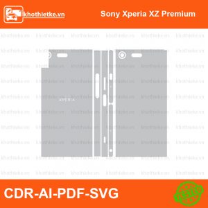 Sony Xperia XZ Premium File thiết kế Skin, Template Vector chuẩn cắt decal | KhoThiếtKế.vn