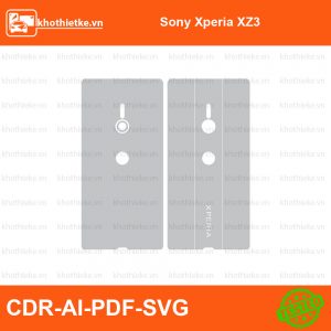 Sony Xperia XZ3 File thiết kế Skin, Template Vector chuẩn cắt decal | KhoThiếtKế.vn