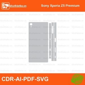 Sony Xperia Z5 Premium File thiết kế Skin, Template Vector chuẩn cắt decal | KhoThiếtKế.vn
