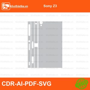 Sony Z3 File thiết kế Skin, Template Vector chuẩn cắt decal | KhoThiếtKế.vn
