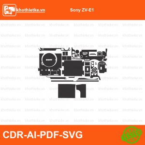Sony ZV1 Mark II File thiết kế Skin máy ảnh & Lens, Template Vector chuẩn cắt decal | KhoThiếtKế.vn