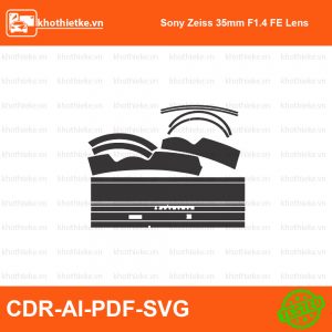 Sony Zeiss 35mm F1.4 FE Lens File thiết kế Skin máy ảnh & Lens, Template Vector chuẩn cắt decal | KhoThiếtKế.vn