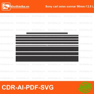 Sony carl zeiss sonnar 90mm f 2.8 Lens File thiết kế Skin máy ảnh & Lens, Template Vector chuẩn cắt decal | KhoThiếtKế.vn