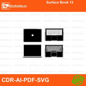 Surface Book 13 File thiết kế Skin, Template Vector chuẩn cắt decal | KhoThiếtKế.vn