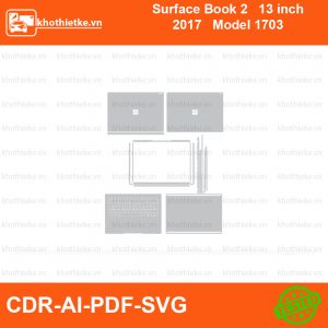 Surface Book 2 13 inch 2017 Model 1703 File thiết kế Skin, Template Vector chuẩn cắt decal | KhoThiếtKế.vn