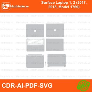 Surface Laptop 1, 2 (2017, 2018, Model 1769) File thiết kế Skin, Template Vector chuẩn cắt decal | KhoThiếtKế.vn