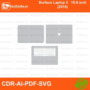 Surface Laptop 3 15.6 inch (2019) File thiết kế Skin, Template Vector chuẩn cắt decal | KhoThiếtKế.vn