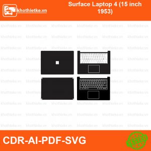 Surface Laptop 4 (15 inch 1953) File thiết kế Skin, Template Vector chuẩn cắt decal | KhoThiếtKế.vn
