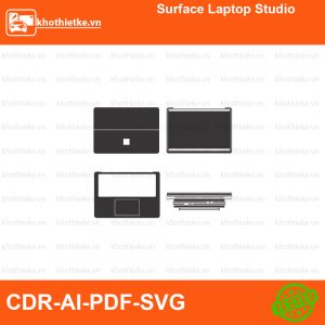 Surface Laptop Studio File thiết kế Skin, Template Vector chuẩn cắt decal | KhoThiếtKế.vn