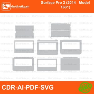 Surface Pro 3 (2014 Model 1631) File thiết kế Skin, Template Vector chuẩn cắt decal | KhoThiếtKế.vn