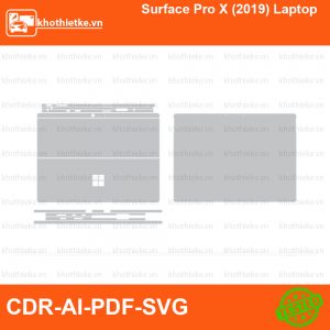Surface Pro X (2019) Laptop File thiết kế Skin, Template Vector chuẩn cắt decal | KhoThiếtKế.vn