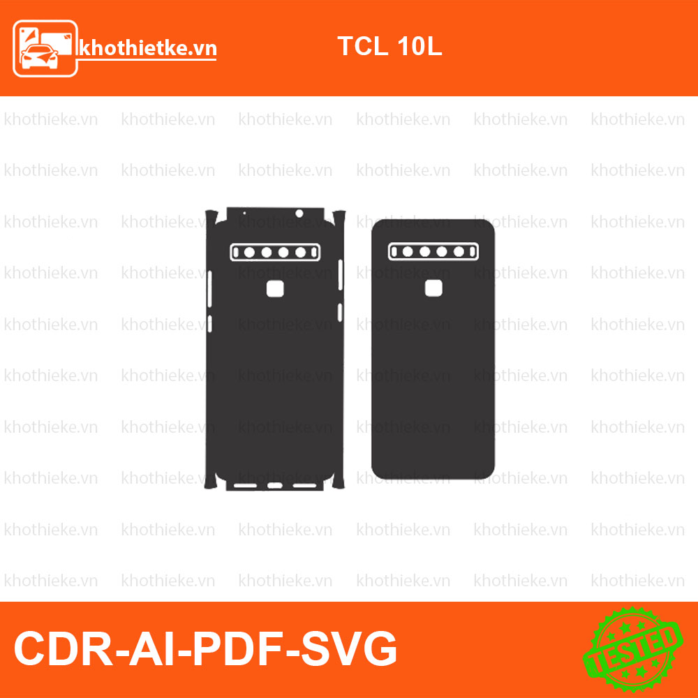 TCL 10L File thiết kế Skin, Template Vector chuẩn cắt decal | KhoThiếtKế.vn