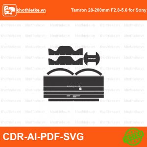 Tamron 28-200mm F2.8-5.6 for Sony Lens File thiết kế Skin máy ảnh & Lens, Template Vector chuẩn cắt decal | KhoThiếtKế.vn