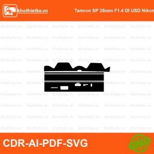 Tamron SP 35mm F1.4 DI USD Nikon Lens File thiết kế Skin máy ảnh & Lens, Template Vector chuẩn cắt decal | KhoThiếtKế.vn