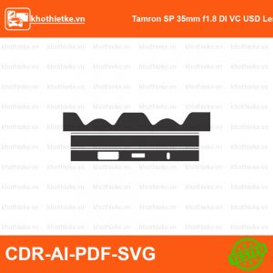 Tamron SP 35mm f1.8 DI VC USD Lens File thiết kế Skin máy ảnh & Lens, Template Vector chuẩn cắt decal | KhoThiếtKế.vn