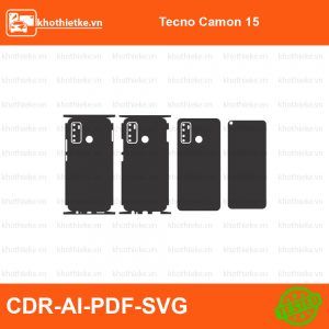 Tecno Camon 15 File thiết kế Skin, Template Vector chuẩn cắt decal | KhoThiếtKế.vn