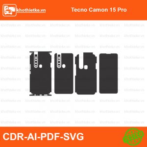 Tecno Camon 15 Pro File thiết kế Skin, Template Vector chuẩn cắt decal | KhoThiếtKế.vn