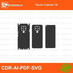 Tecno Camon 16 File thiết kế Skin, Template Vector chuẩn cắt decal | KhoThiếtKế.vn