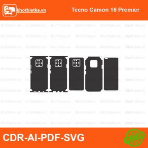 Tecno Camon 16 Premier File thiết kế Skin, Template Vector chuẩn cắt decal | KhoThiếtKế.vn