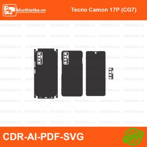 Tecno Camon 17P (CG7) File thiết kế Skin, Template Vector chuẩn cắt decal | KhoThiếtKế.vn