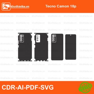 Tecno Camon 18p File thiết kế Skin, Template Vector chuẩn cắt decal | KhoThiếtKế.vn