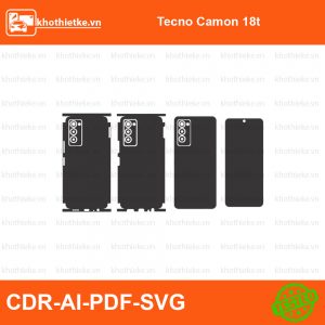 Tecno Camon 18t File thiết kế Skin, Template Vector chuẩn cắt decal | KhoThiếtKế.vn