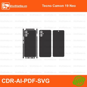 Tecno Camon 19 Neo File thiết kế Skin, Template Vector chuẩn cắt decal | KhoThiếtKế.vn