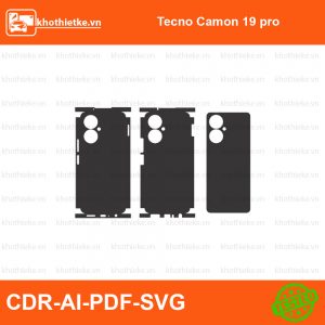 Tecno Camon 19 pro File thiết kế Skin, Template Vector chuẩn cắt decal | KhoThiếtKế.vn