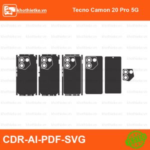 Tecno Camon 20 Pro 5G File thiết kế Skin, Template Vector chuẩn cắt decal | KhoThiếtKế.vn