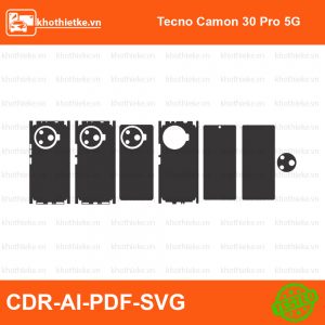 Tecno Camon 30 Pro 5G File thiết kế Skin, Template Vector chuẩn cắt decal | KhoThiếtKế.vn