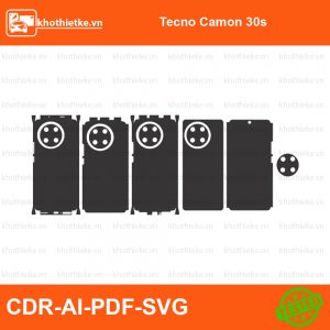 Tecno Camon 30s File thiết kế Skin, Template Vector chuẩn cắt decal | KhoThiếtKế.vn