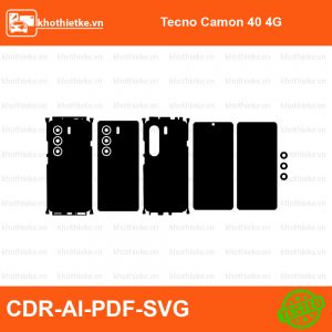 Tecno Camon 40 4G File thiết kế Skin, Template Vector chuẩn cắt decal | KhoThiếtKế.vn