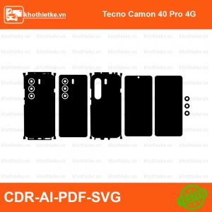Tecno Camon 40 Pro 4G File thiết kế Skin, Template Vector chuẩn cắt decal | KhoThiếtKế.vn