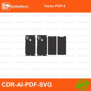Tecno POP 4 File thiết kế Skin, Template Vector chuẩn cắt decal | KhoThiếtKế.vn