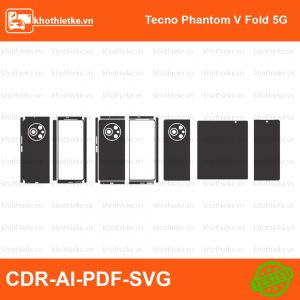 Tecno Phantom V Fold 5G File thiết kế Skin, Template Vector chuẩn cắt decal | KhoThiếtKế.vn